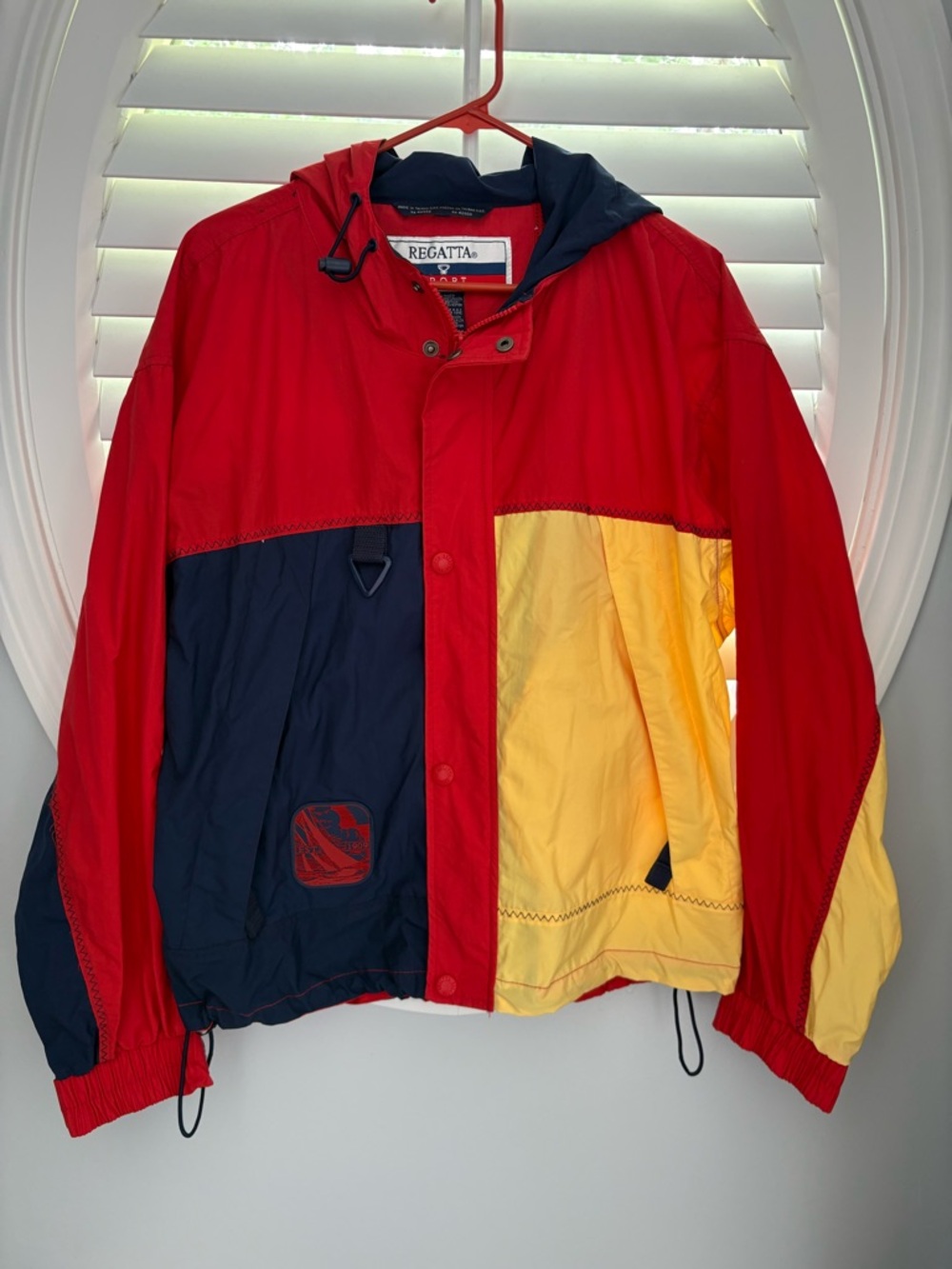 Vintage Regatta nylon colorful rain jacket men’s size medium